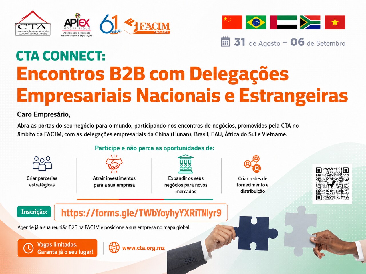Encontros B2B Com Delegações Empresariais Nacionais e Estrangeiros
